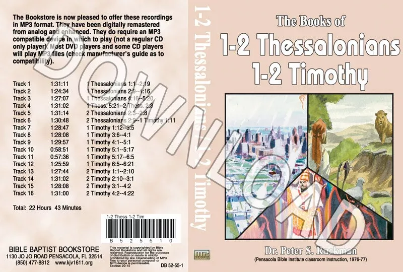 1 & 2 Thessalonians, 1 & 2 Timothy - Downloadable MP3