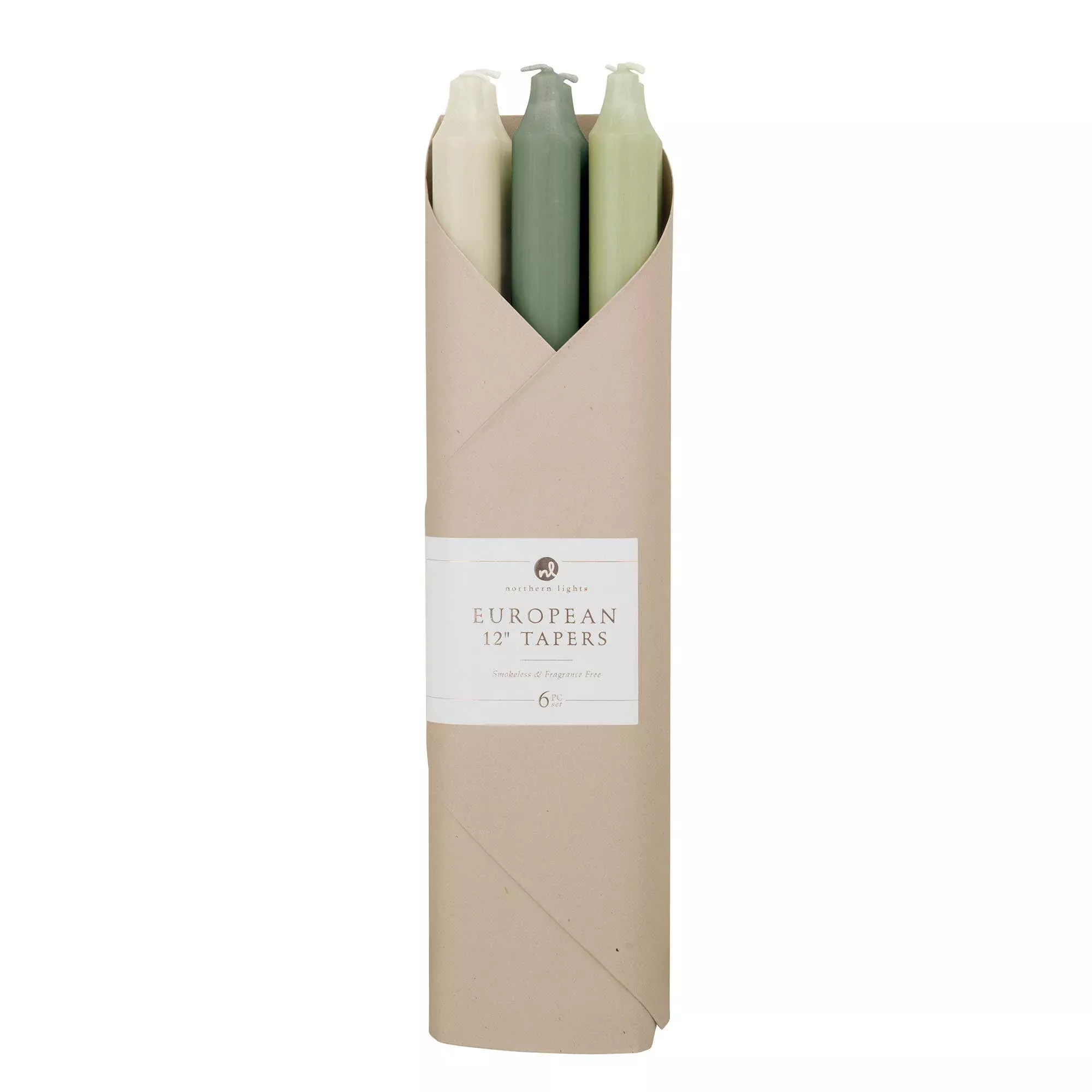 12" Taper Combo Candle Gift Set: Cottage Vines - Northern Lights