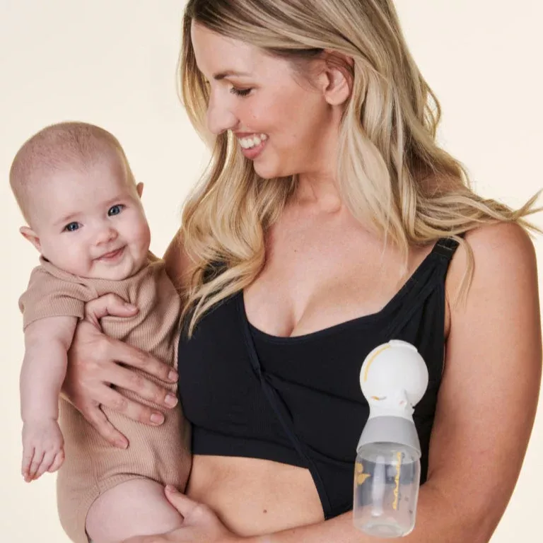 3-in-1 Pumping & Nursing Bra - Black