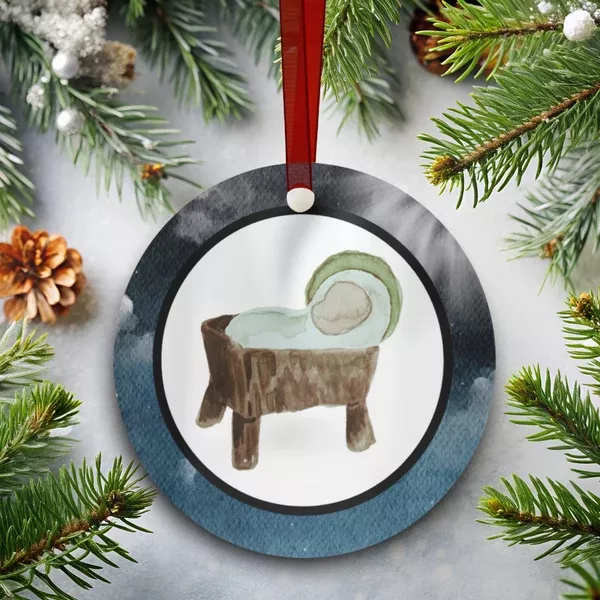 Abidible A Child is Born Metal Christmas Ornament (Collect All 6)