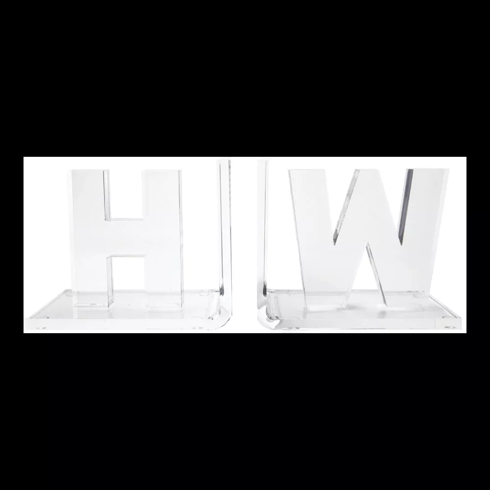 Acrylic Initial Bookend