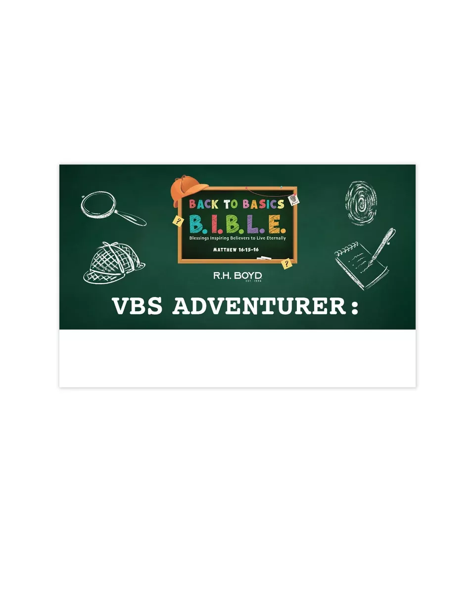 Back To Basics B.I.B.L.E.: VBS Name Tag (25pk)