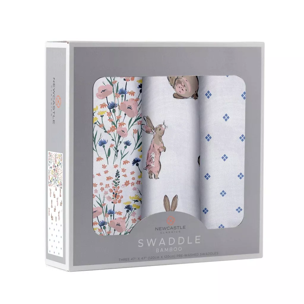 Bamboo Muslin Swaddles 3 Pack - Wildflowers