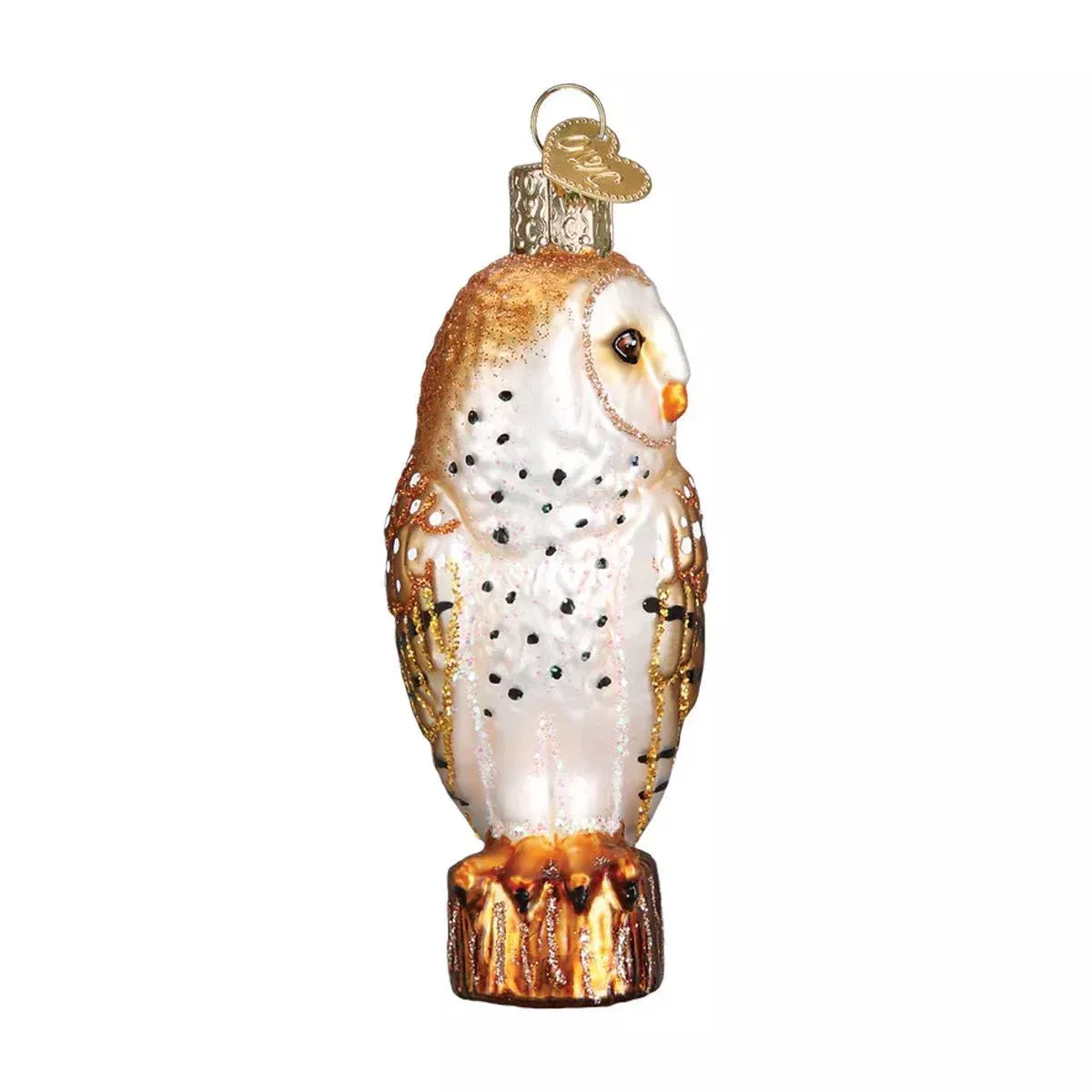 Barn Owl Glass Ornament