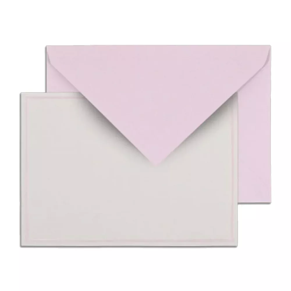 Bordered Notecards Blush