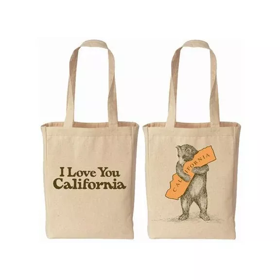 California Bear Hug Canvas Tote