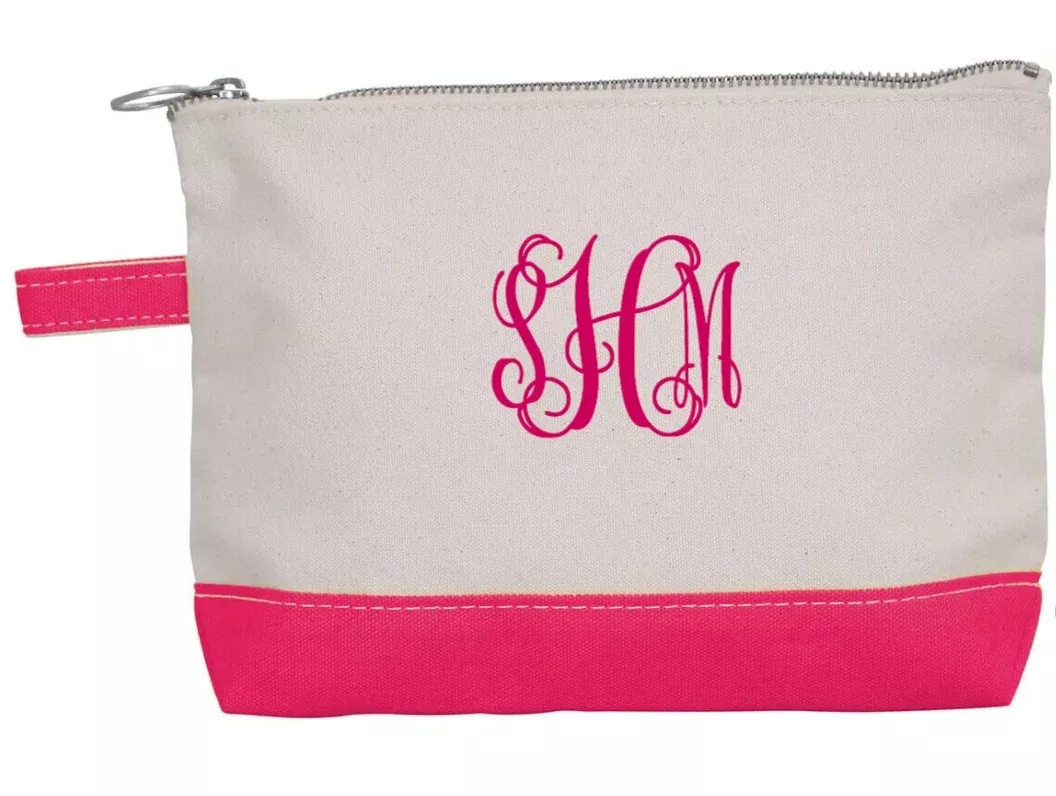 Canvas Monogram Travel Pouch 2