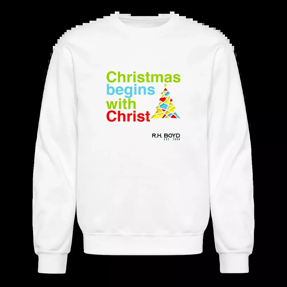 Christmas Begins with Christ - Holiday Adult Sweatshirt