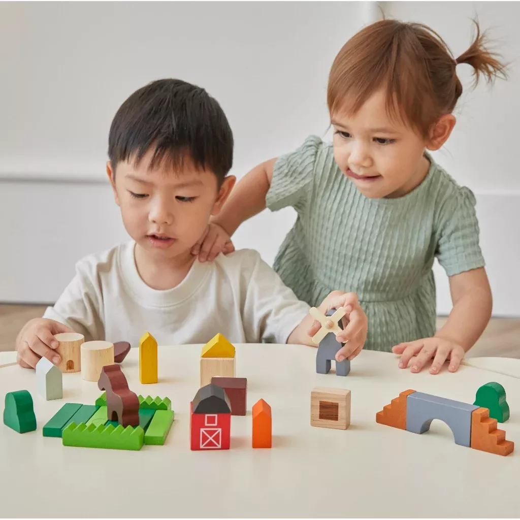 Country Wooden Block Set