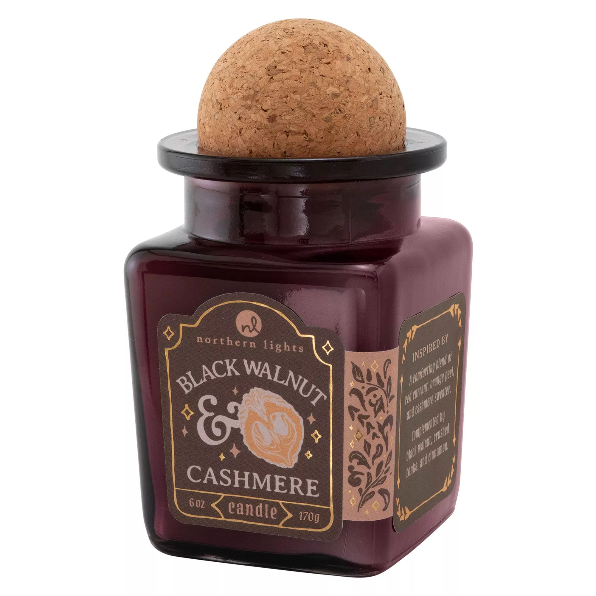 Curiosity Candle: Black Walnut & Cashmere - Northern Lights