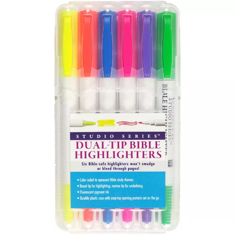 Dual-Tip Bible Highlighters (Set of 6)