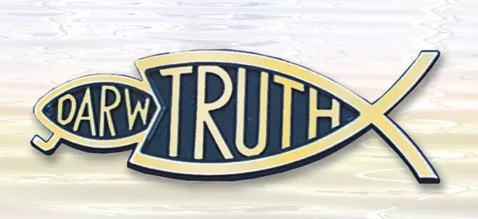 Fish with Darwin/Truth - Gold: 3-Dimensional Emblems