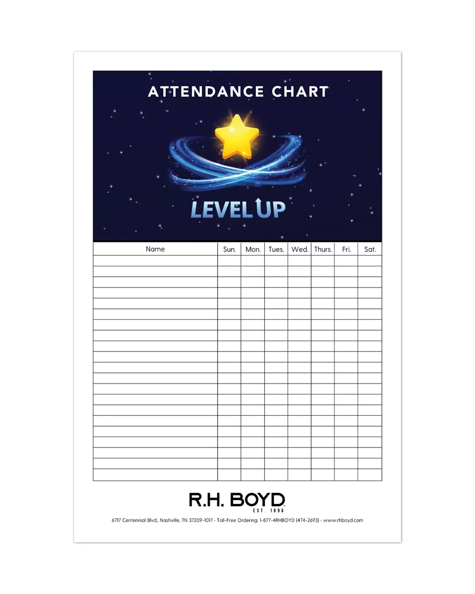 From Vision To Reality Attendance Chart
