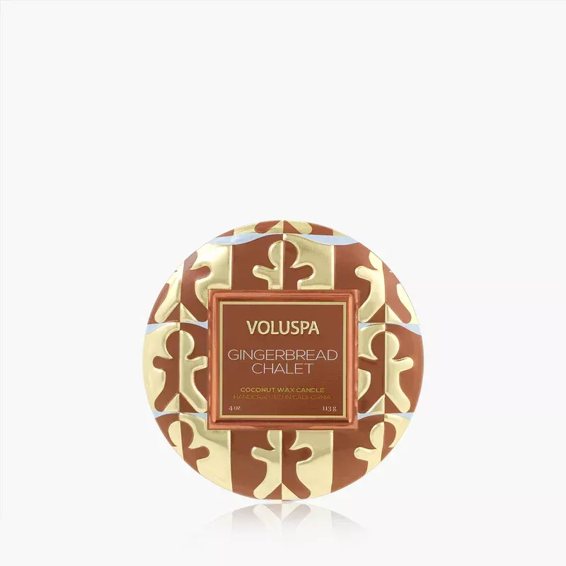 Gingerbread Chalet - Voluspa Mini Tin Candle