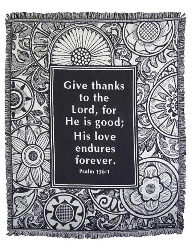 Give Thanks Throw (Black)