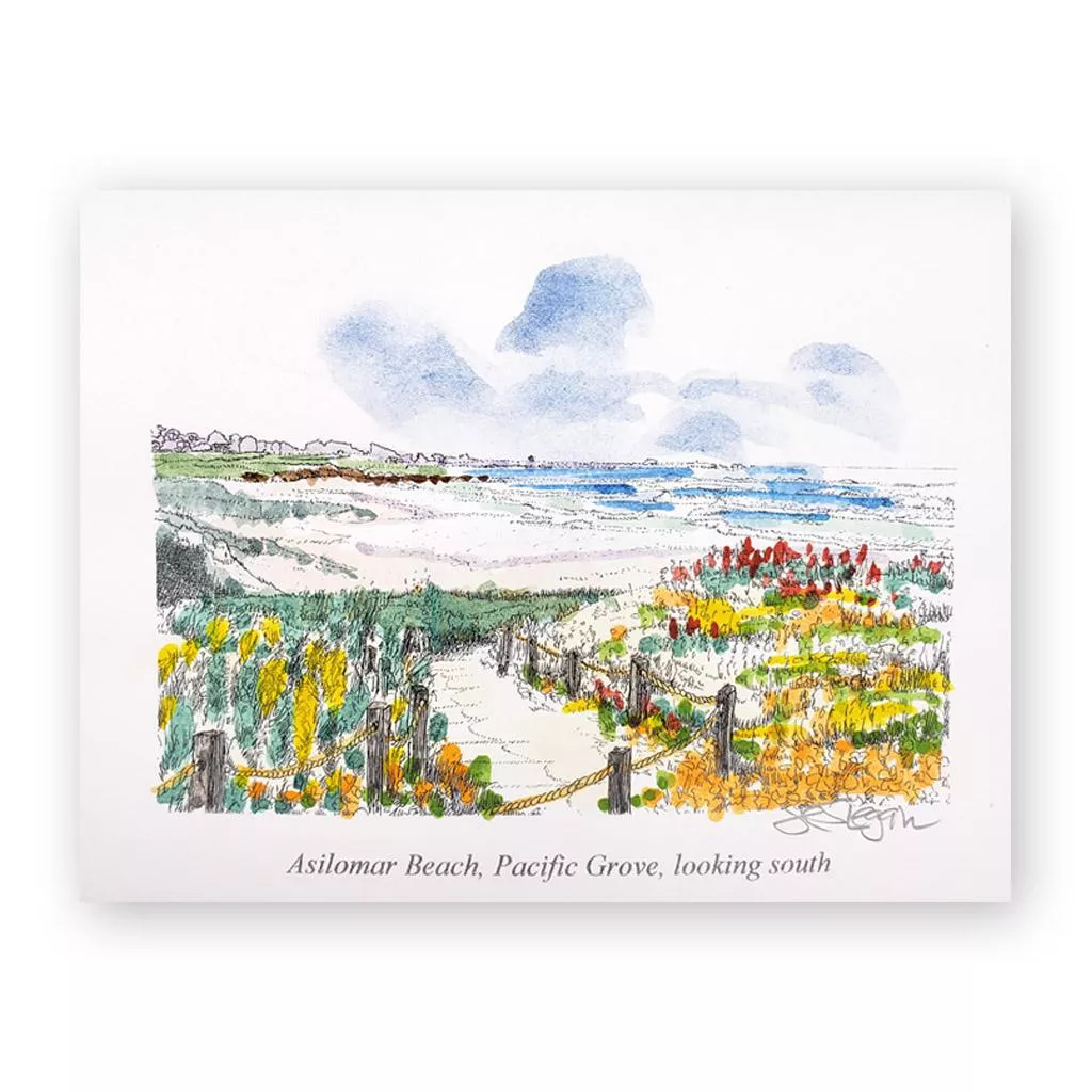 H.J. Legan Asilomar Beach Greeting Card