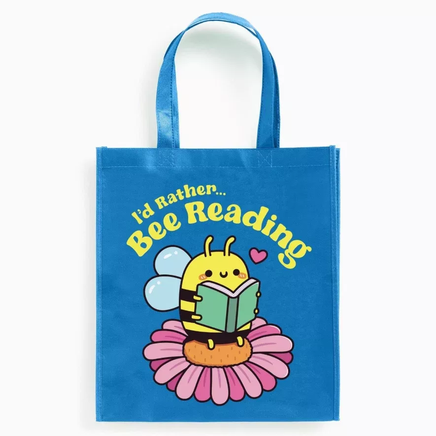 I'd Rather Bee Reading Reusable Tote Bag