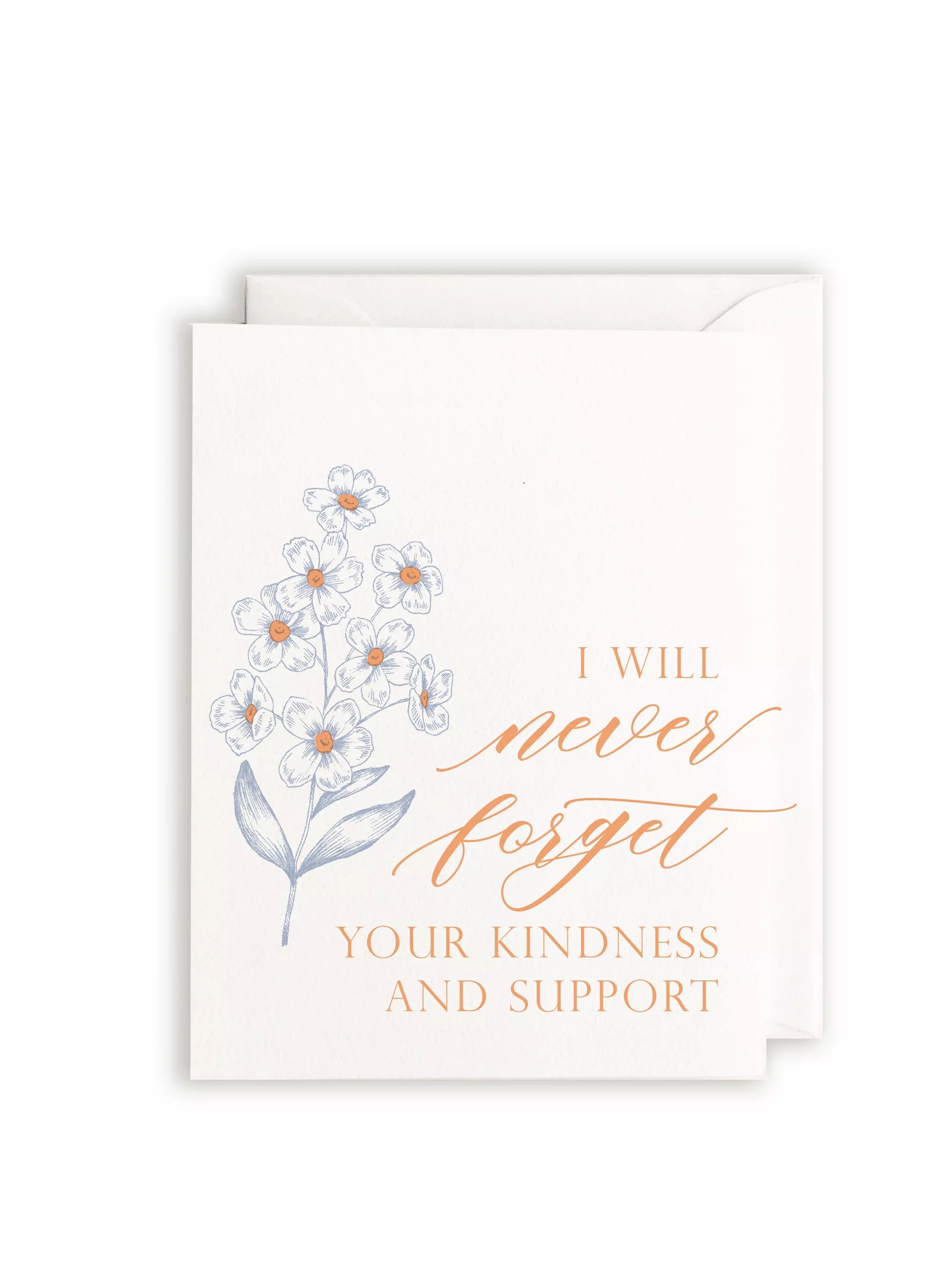 I Will Never Forget Your Kindness and Support Card - Rust Belt Love Paperie