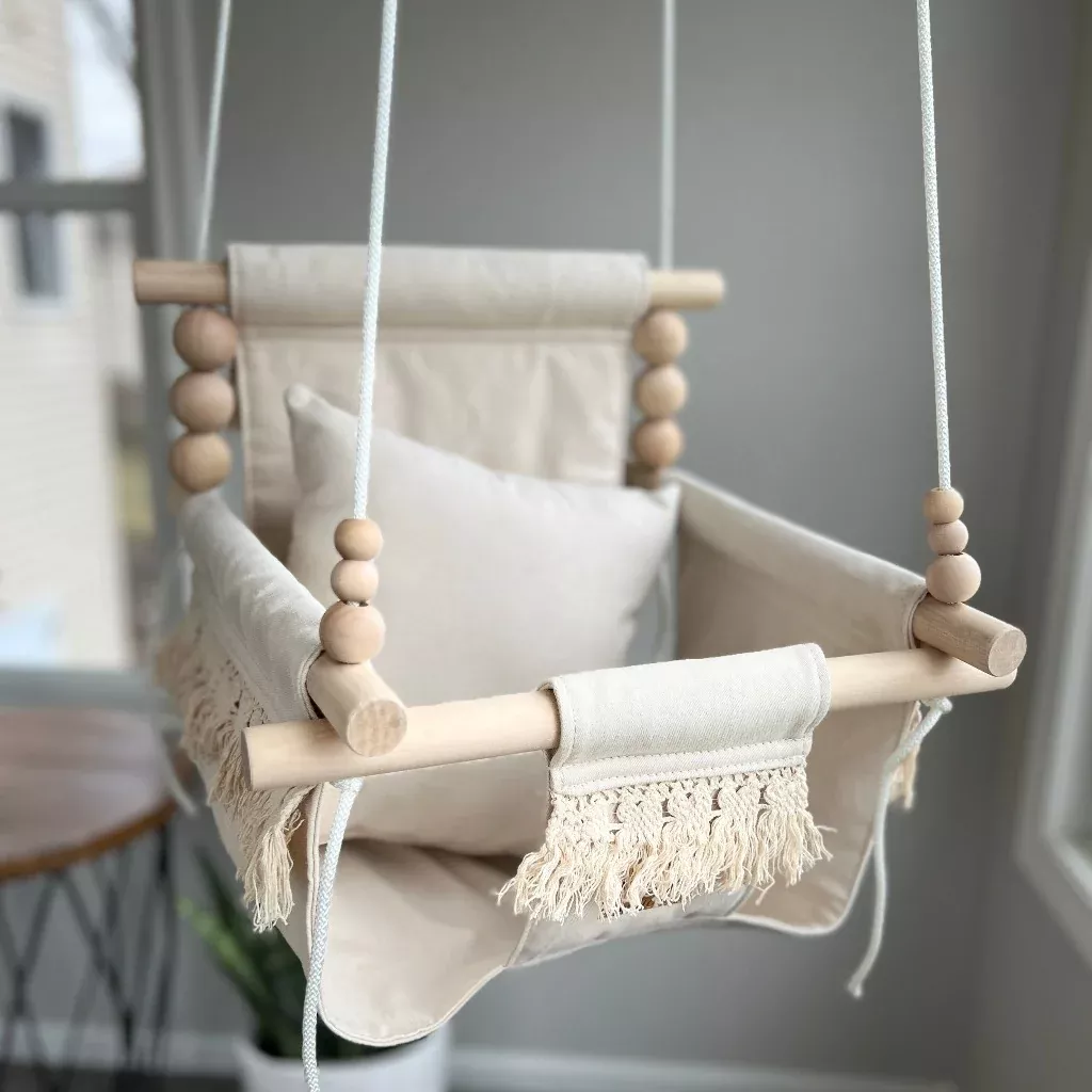 Indoor Baby/Child Swing - Vanilla Boho