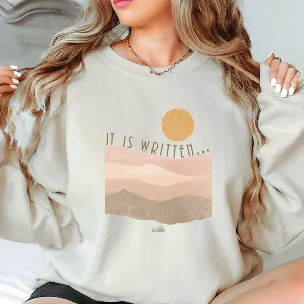 'It Is Written' Unisex Heavy Blend™ Crewneck (Verses Lettered on Sleeve)