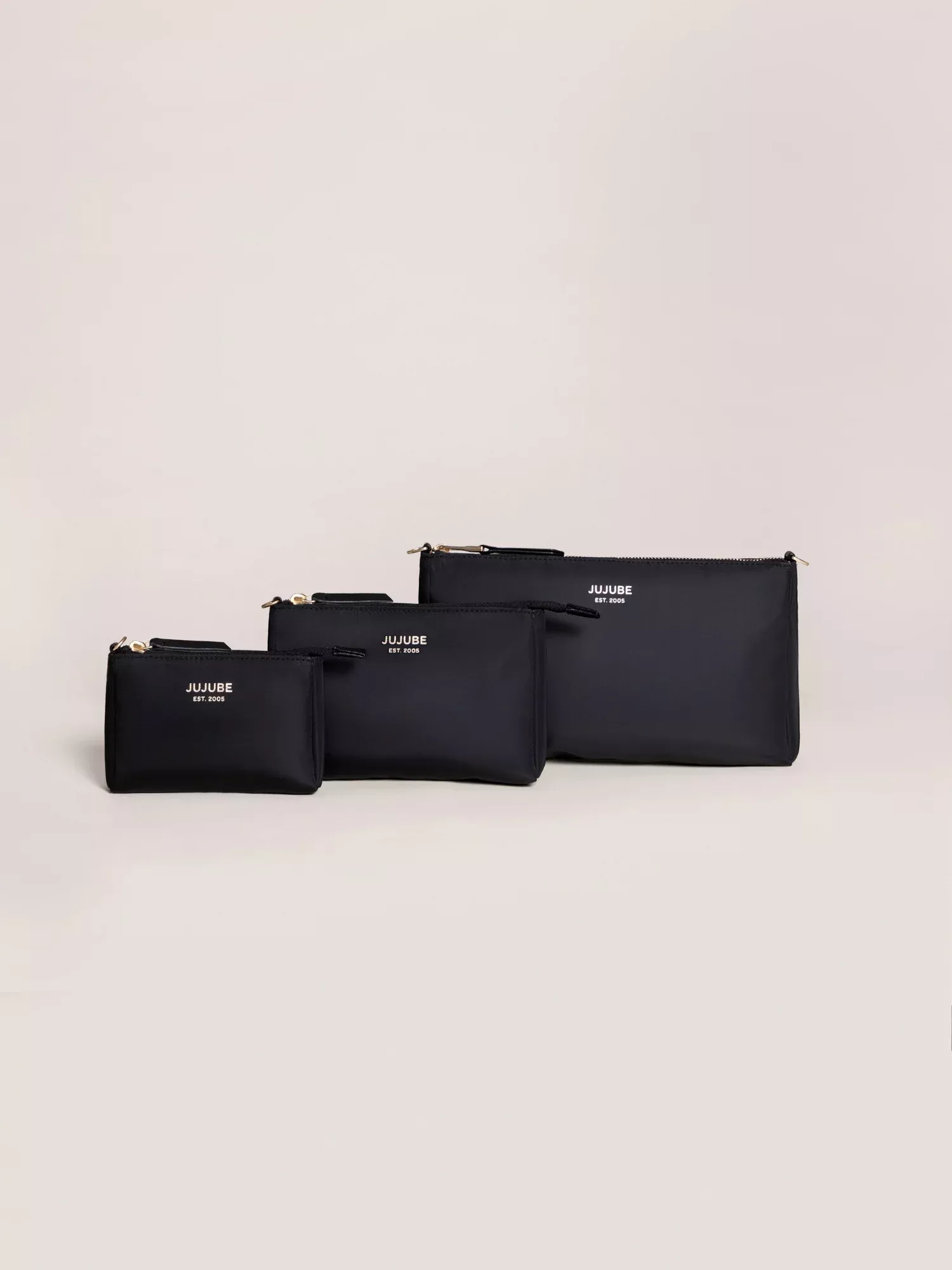 JuJuBe 3-Piece Pouch Clutch Purse Set - Black