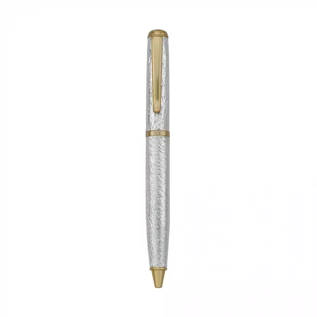 Leather Wrapped Pen Silver