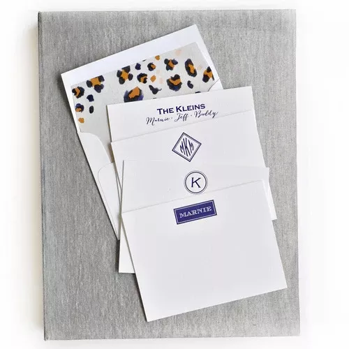 Letterpress Grand Silk Stationery 108