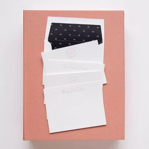 Letterpress Grand Silk Stationery 111