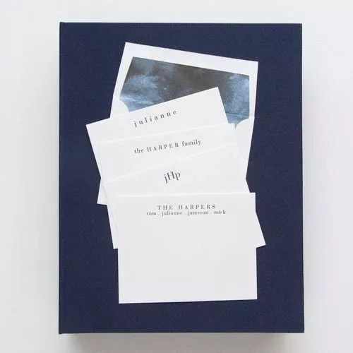 Letterpress Grand Silk Stationery 113