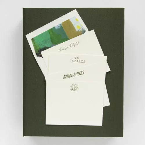 Letterpress Grand Silk Stationery 114