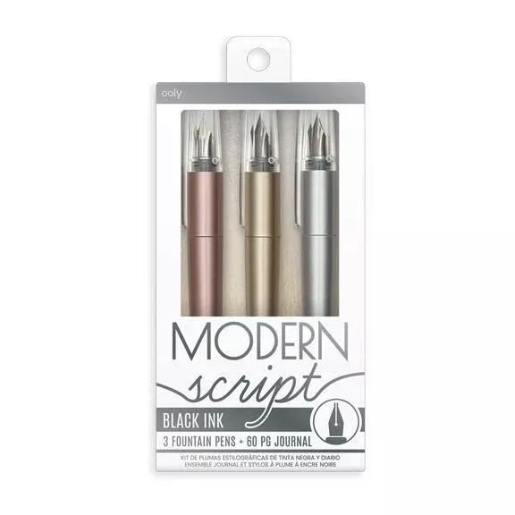 Modern Script Fountain Pen and Journal