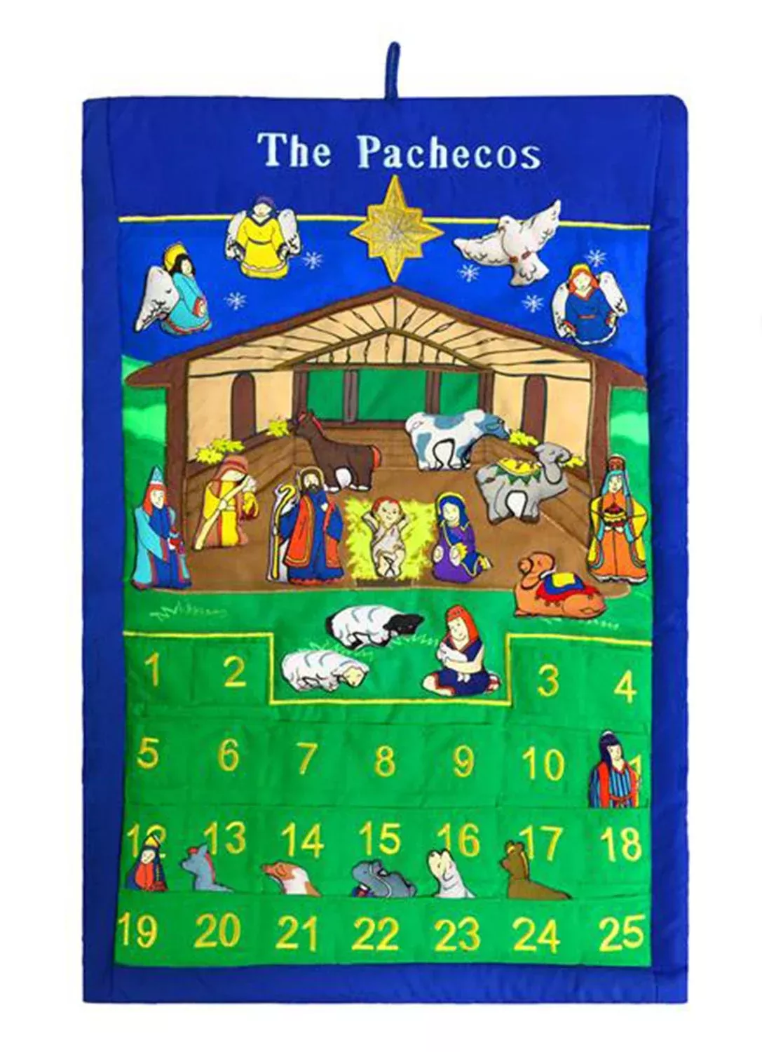 Nativity Manger Advent Calendar With "Family Name"