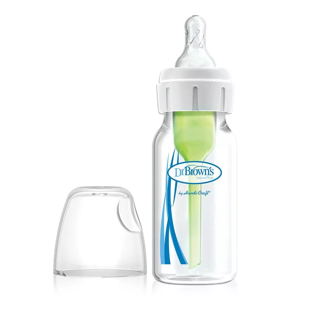 Natural Flow Options+ Standard Glass Baby Bottle 4 oz