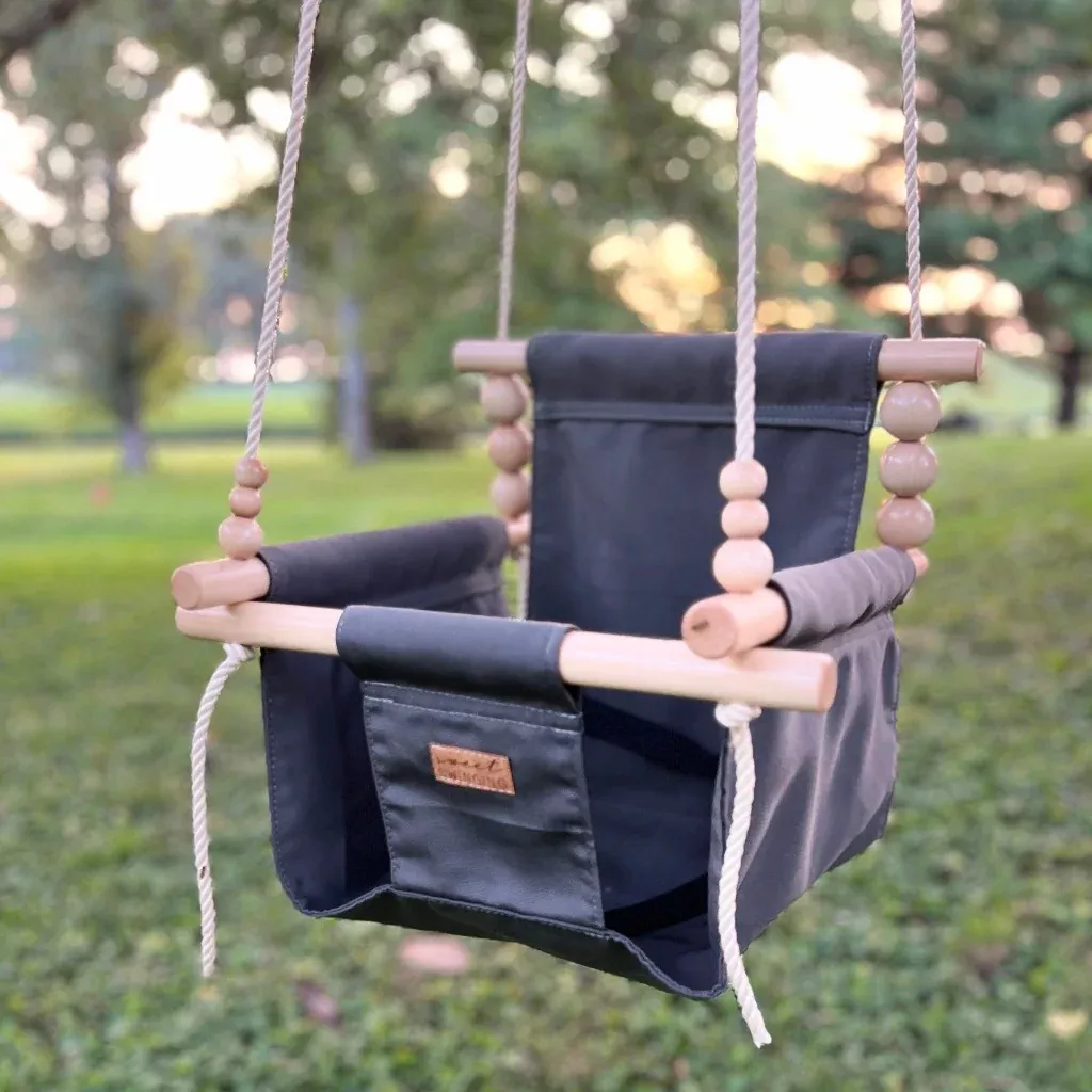 Premium Outdoor High Back Baby/Child Swing - Slate