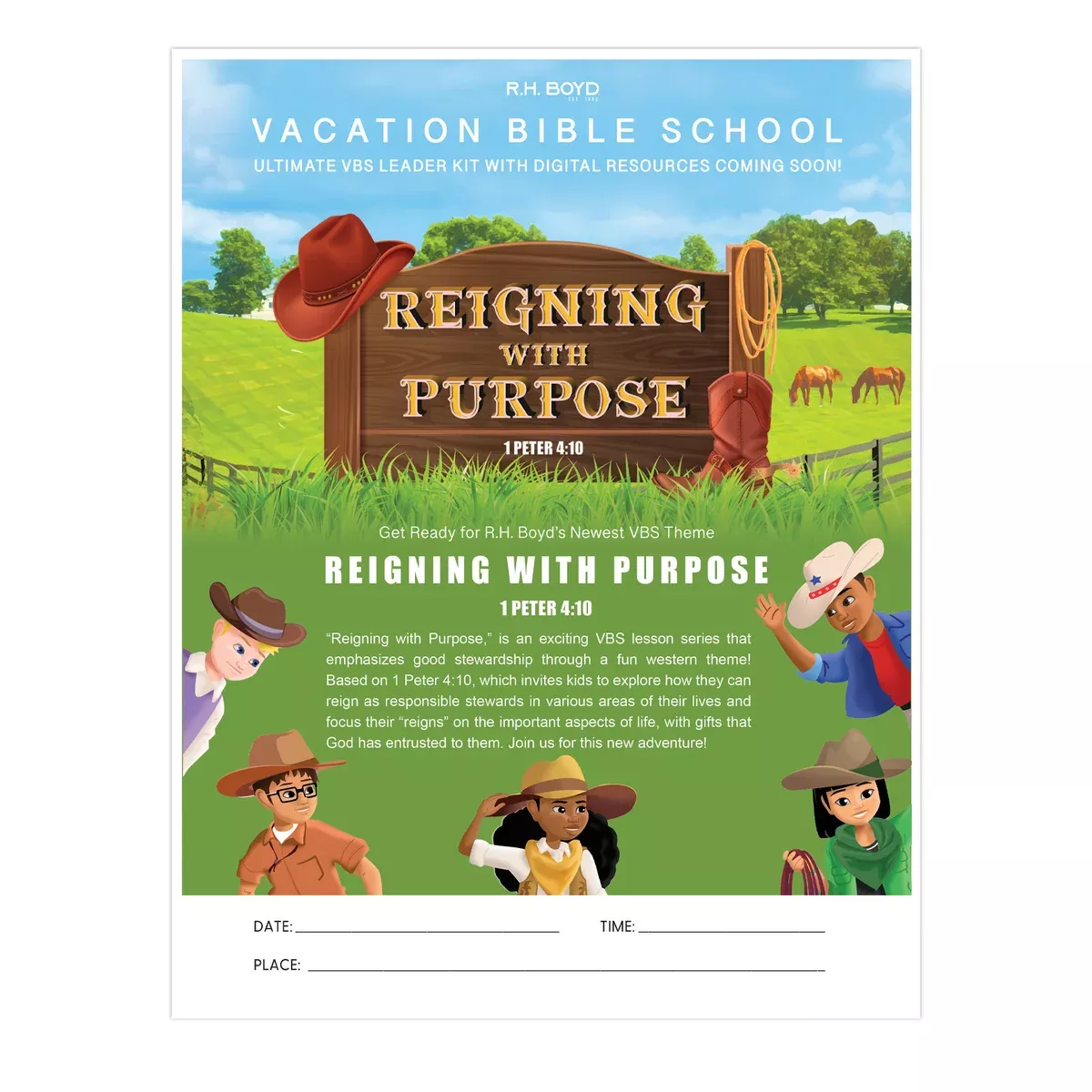 Reigning with Purpose: VBS Announcement Flyer (25pk)
