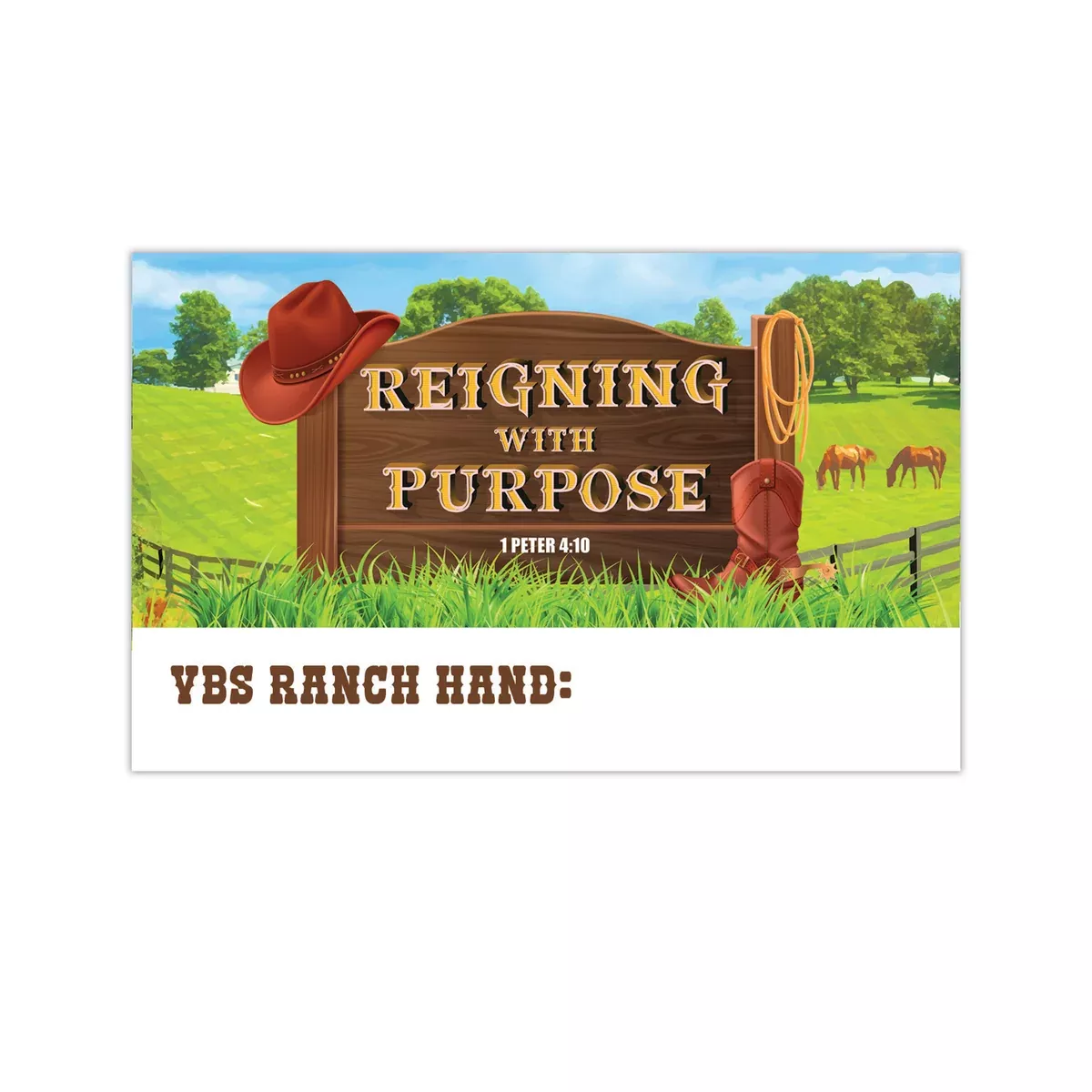Reigning with Purpose: VBS Name Tag (25pk)