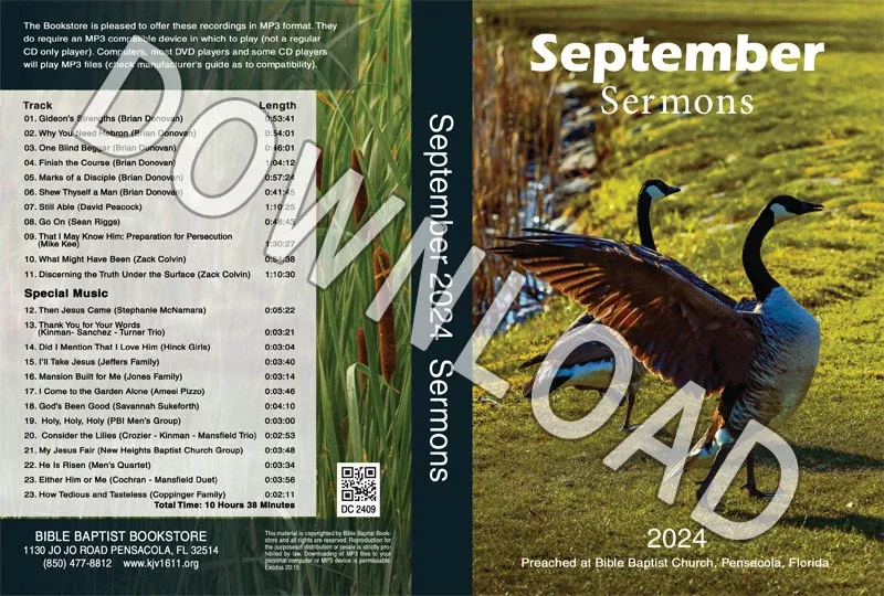 September 2024 Sermons- Downloadable MP3