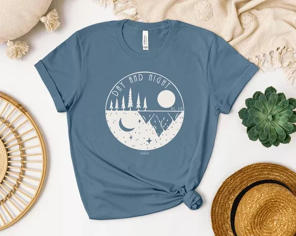 Simple Graphic "Day and Night" Bella + Canvas Unisex Short Sleeve Tee