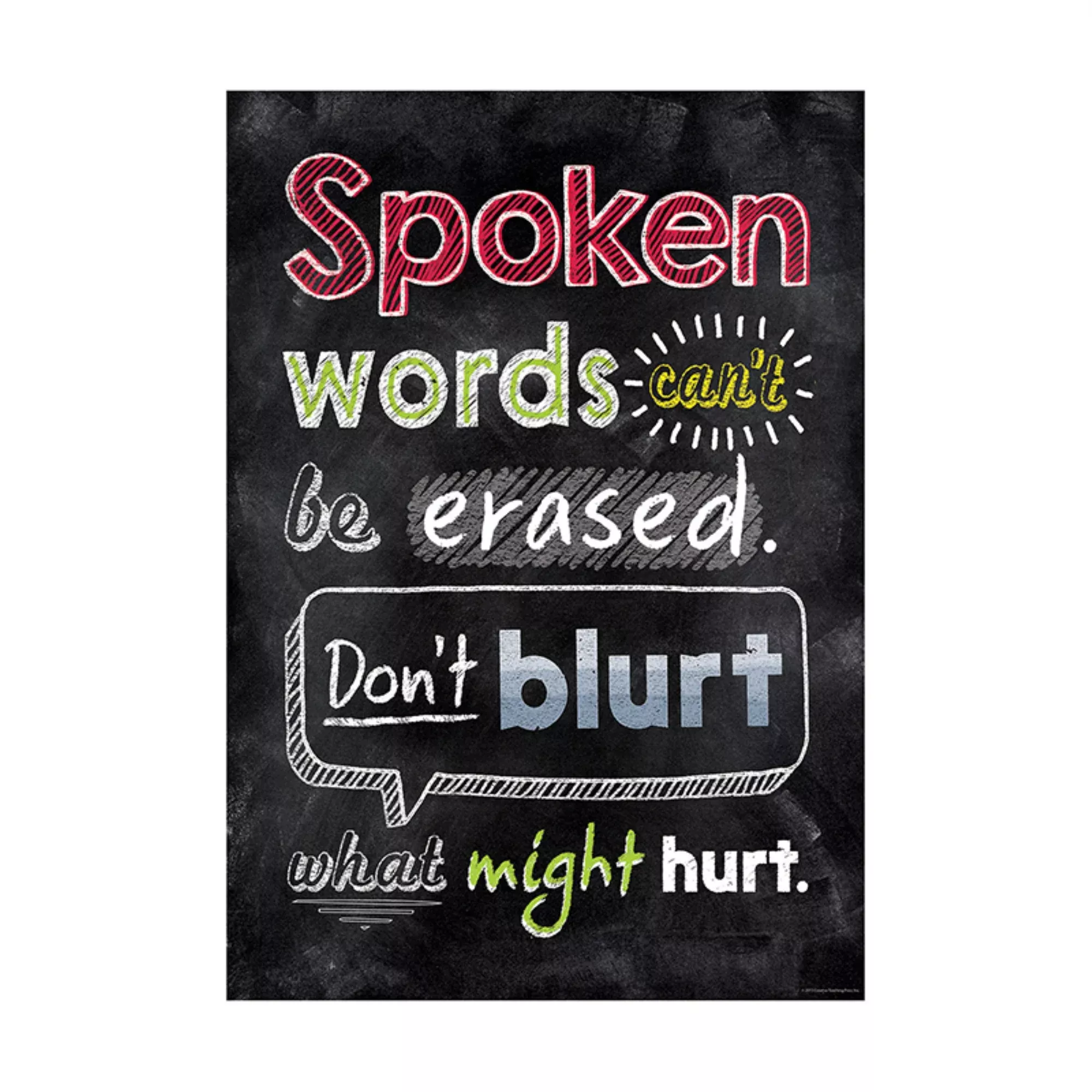 Spoken Words Can't Be Erased - Inspire U Poster