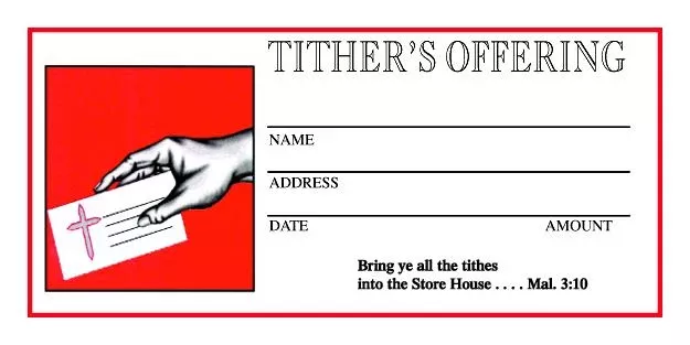 Tither's Offering Envelope: 2 color