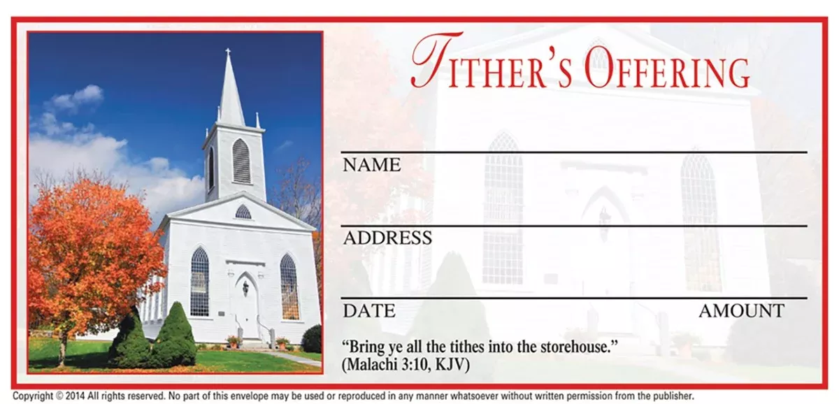 Tither's Offering Envelope: 4 color