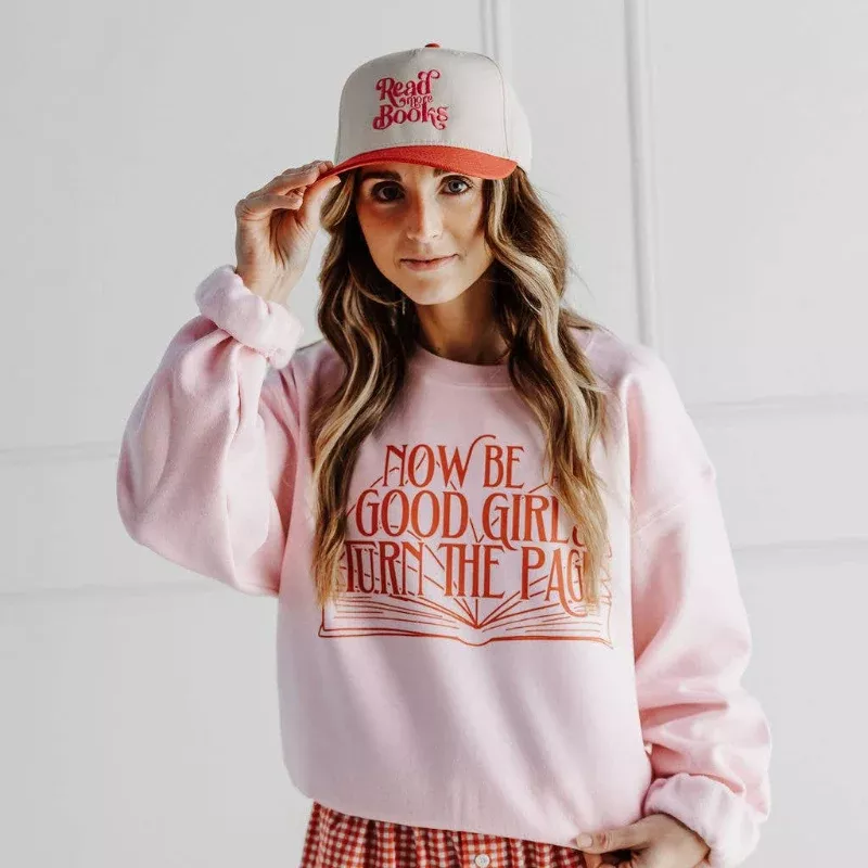 Turn The Page Red & Pink Women's Sweatshirt