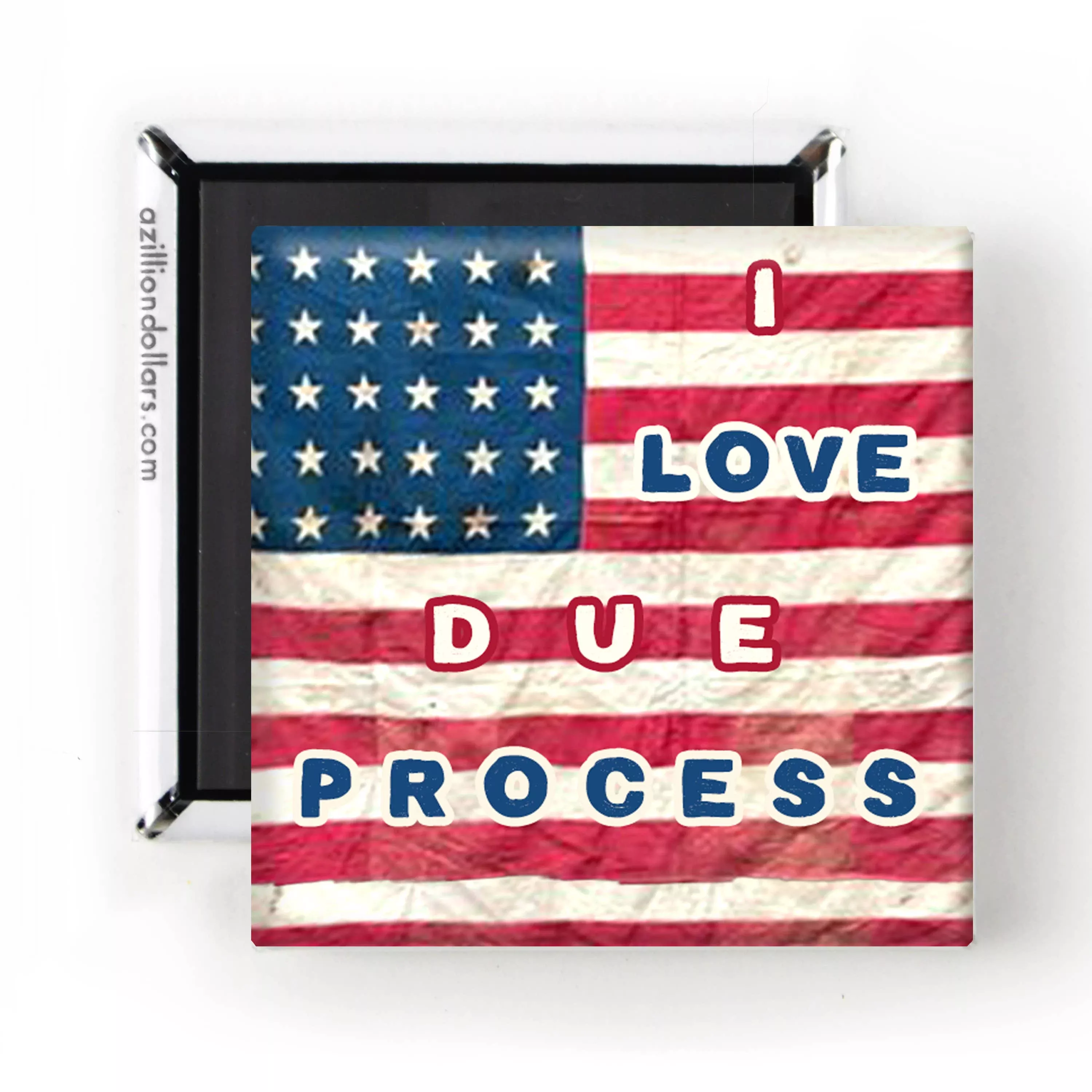A Zillion Dollars - I Love Due Process Magnet; Anti-Trump Magnet; American Flag