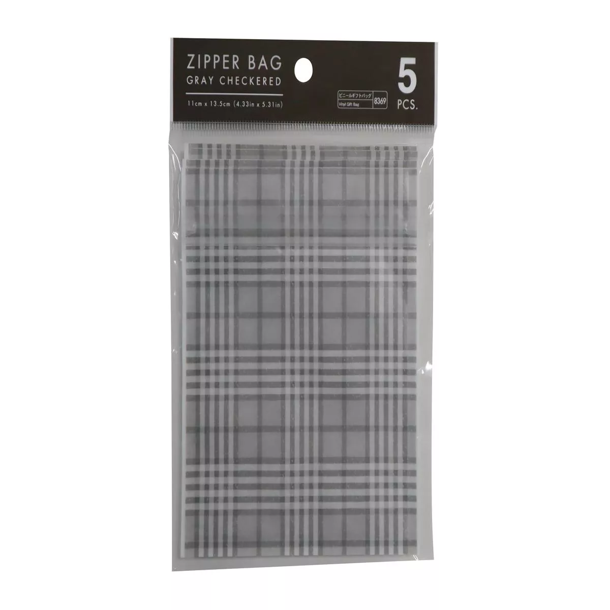 Zipper Bag Grey Checkered