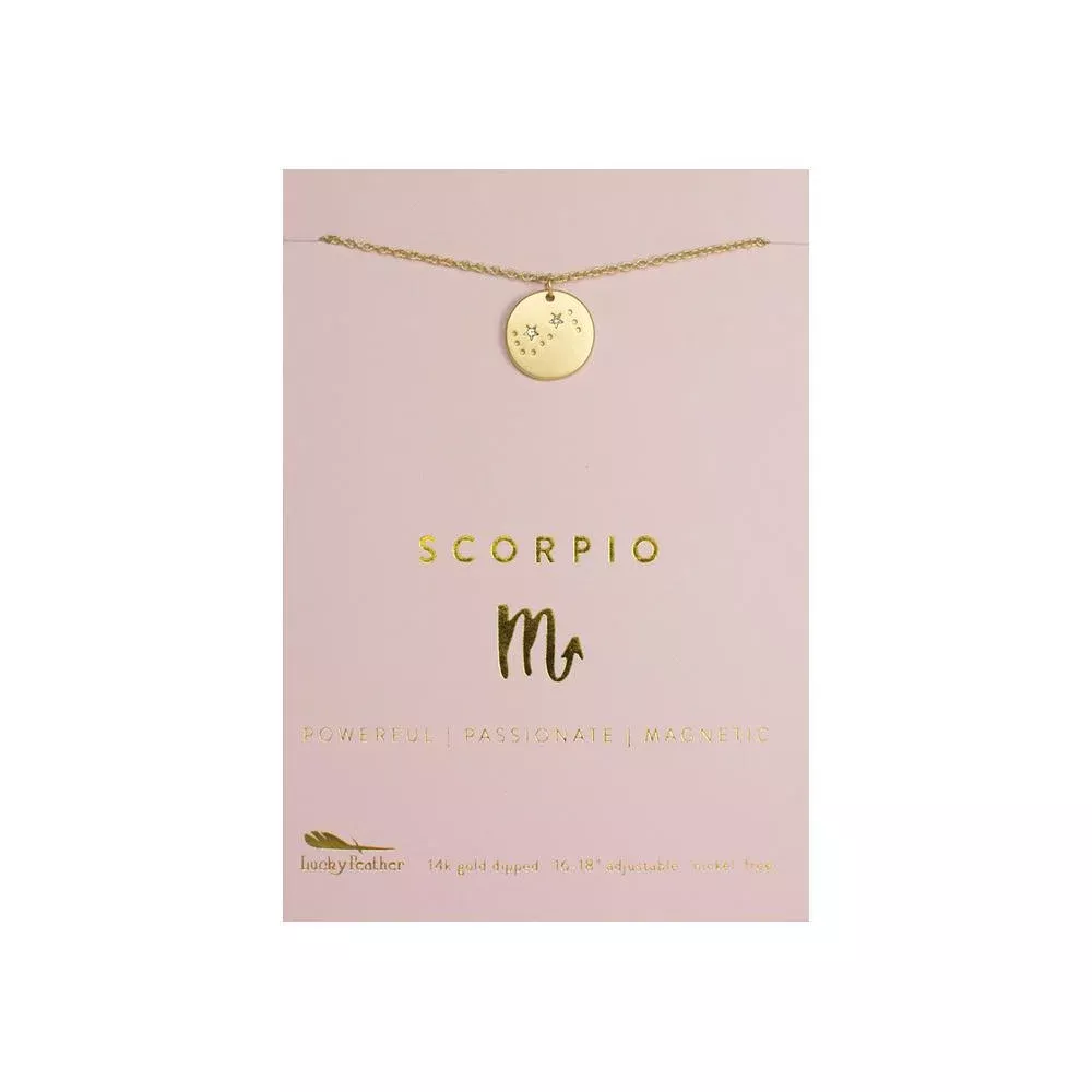 Zodiac Scorpio Gold Necklace