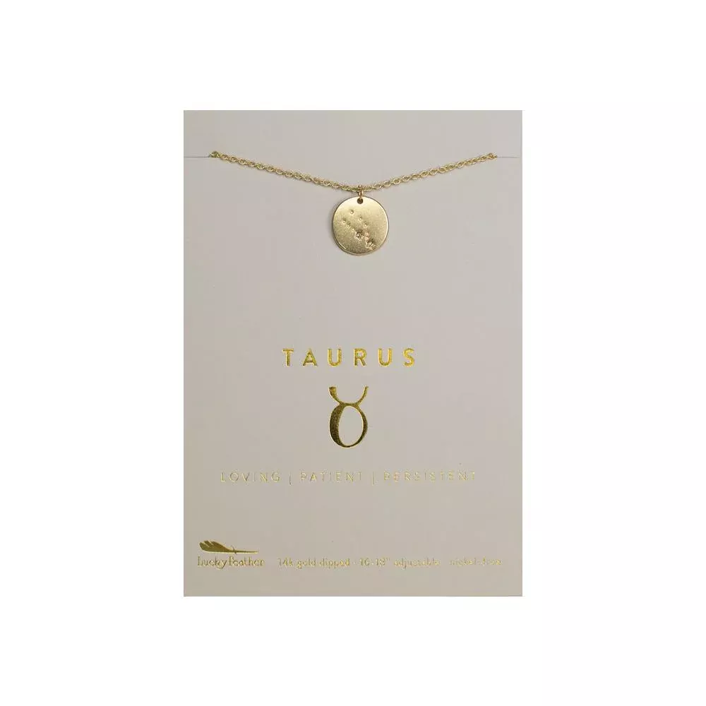 Zodiac Taurus Gold Necklace