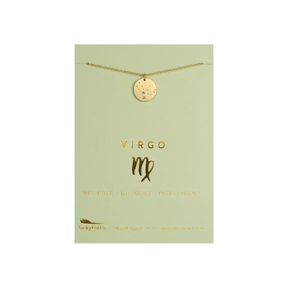 Zodiac Virgo Gold Necklace